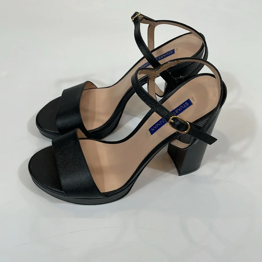 Stuart Weitzman Sunray Heels 2025 Size 8.5 Black EUC